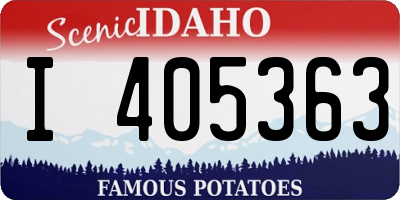 ID license plate I405363