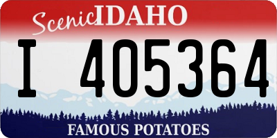 ID license plate I405364