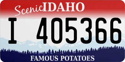 ID license plate I405366