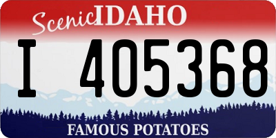 ID license plate I405368