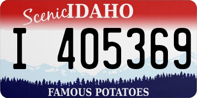 ID license plate I405369