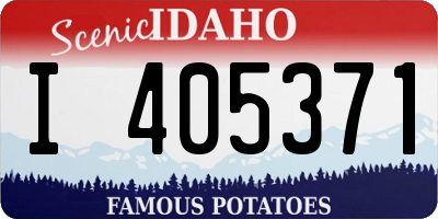 ID license plate I405371