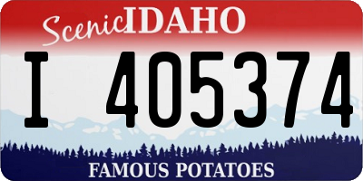 ID license plate I405374