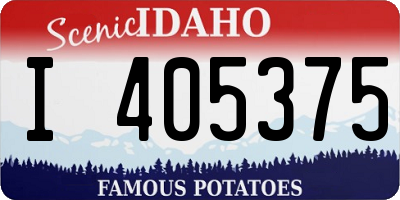 ID license plate I405375
