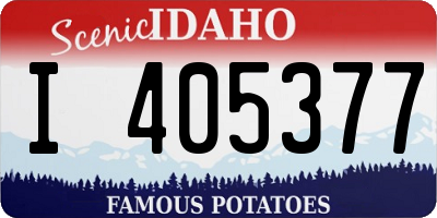 ID license plate I405377