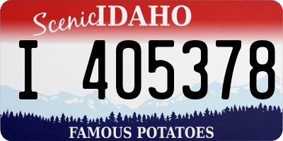 ID license plate I405378