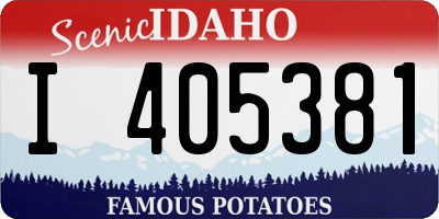 ID license plate I405381