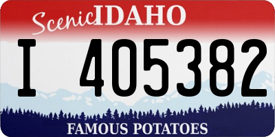 ID license plate I405382