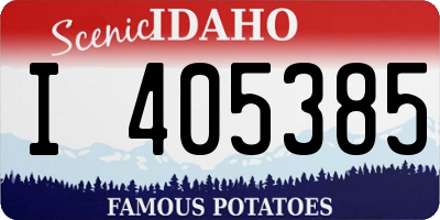 ID license plate I405385