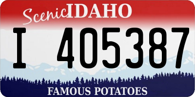 ID license plate I405387