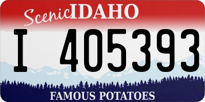 ID license plate I405393