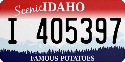 ID license plate I405397