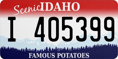 ID license plate I405399