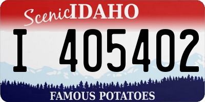 ID license plate I405402