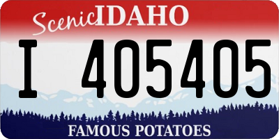 ID license plate I405405