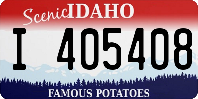 ID license plate I405408
