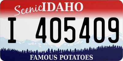 ID license plate I405409