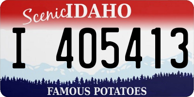 ID license plate I405413