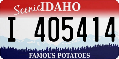 ID license plate I405414