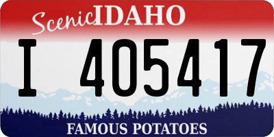 ID license plate I405417