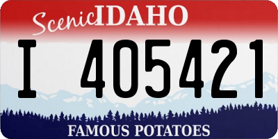 ID license plate I405421