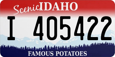 ID license plate I405422