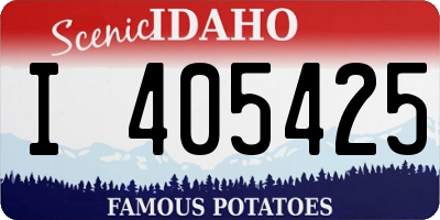 ID license plate I405425