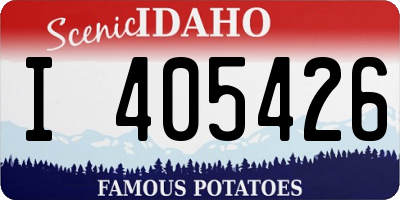 ID license plate I405426