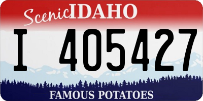 ID license plate I405427