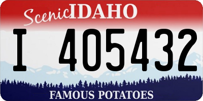 ID license plate I405432