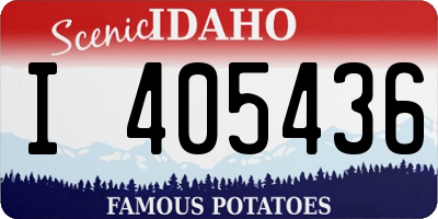 ID license plate I405436