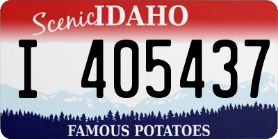ID license plate I405437