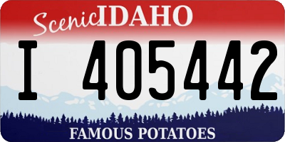 ID license plate I405442