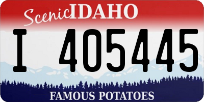 ID license plate I405445