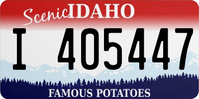 ID license plate I405447