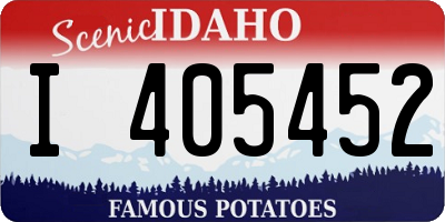 ID license plate I405452