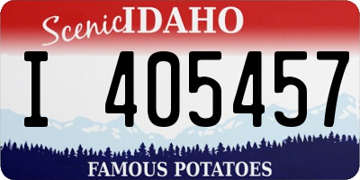 ID license plate I405457