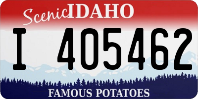 ID license plate I405462