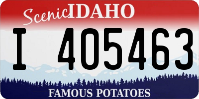 ID license plate I405463