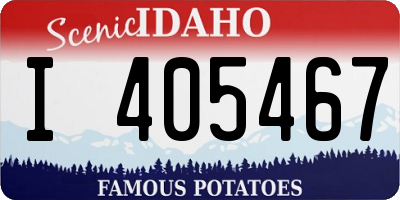 ID license plate I405467