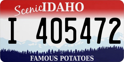 ID license plate I405472