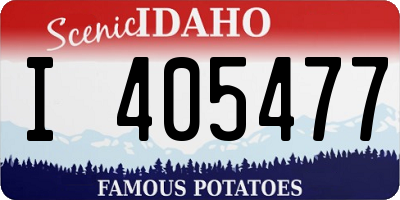 ID license plate I405477
