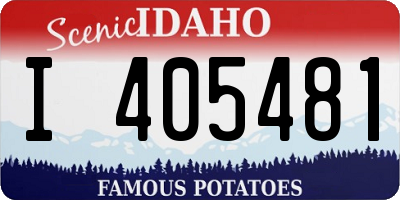 ID license plate I405481