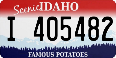 ID license plate I405482