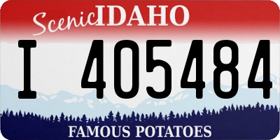 ID license plate I405484