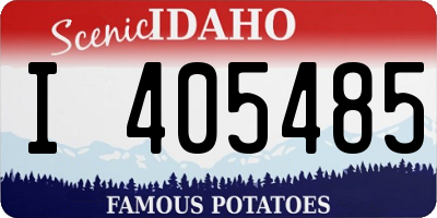 ID license plate I405485
