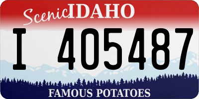 ID license plate I405487