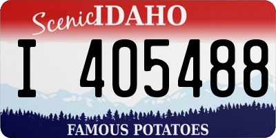 ID license plate I405488