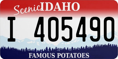 ID license plate I405490