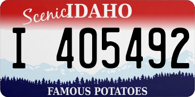 ID license plate I405492